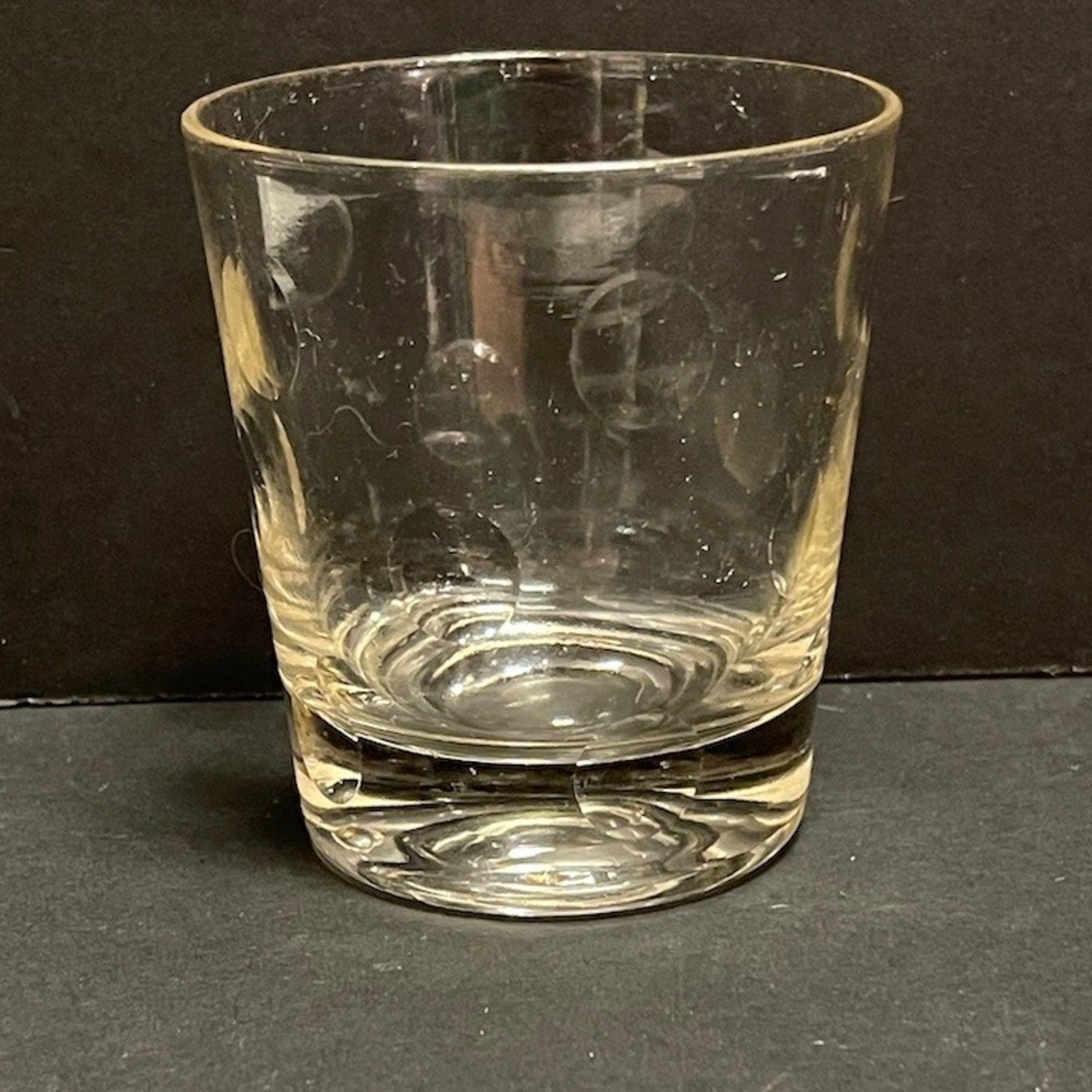 Vintage Christofle Cluny Crystal Double Old Fashioned Glass Thumbprint Base